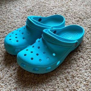 Teal Crocs